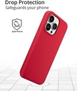 12 Pro Max Soft Liquid Silicone Case COVER RED
