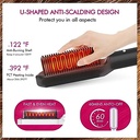 Hot Comb Ceramic Hair Straightener Brush, for Professional Salon At Home