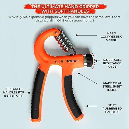 Hand Grip Strengthener, Hand Gripper For Men & Women For Gym Workout & Home Use.(MULTI COLOR)