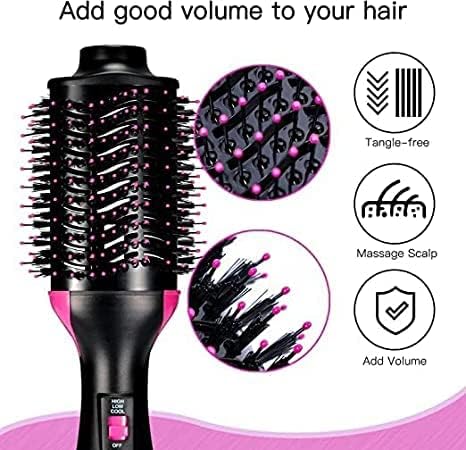 3 In 1 Electric One Step Hair Dryer Black/Pink(1)