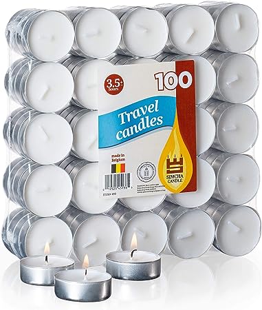 100 PCS TEA LIGHT CANDLE white