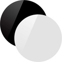 2x 12″ Circle Shape Reflective Tabletop Riser Photography Backdrop Black White