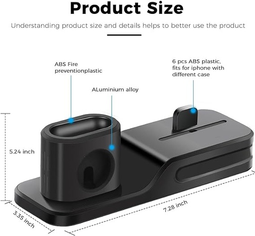 3 IN 1 CHARGING STAND FOR IPHONE AIRPODS