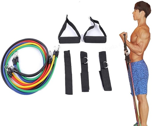 BOXING PULL 11pcs/set Latex Tubing Expanders Exercise Tubes Strength Resistance Bands Pull Rope