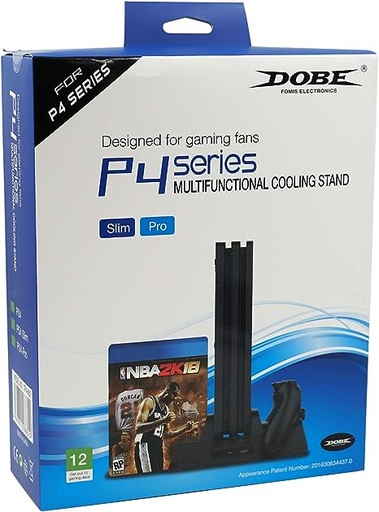 [PZD101] DOBE Multi-function Vertical Cooling Stand Cooler with Dual USB Charger Dock Station for PS4 PS4