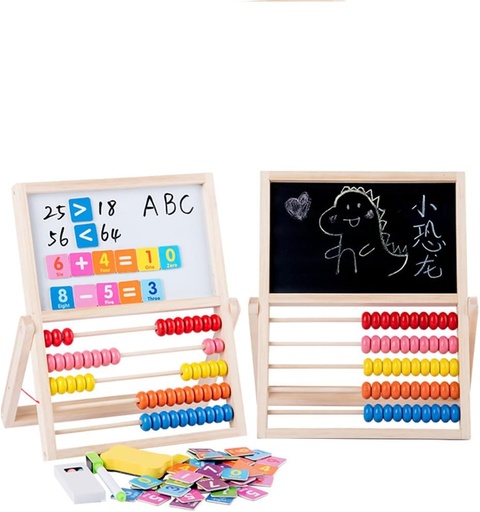 Multifunctional Computing Frame, Double-sided Black And White Drawing Board, Early Childhood Puzzle, Math Teaching Aids, Abacus Calculation Frame, Wooden Toys, The Best Toy For Babies