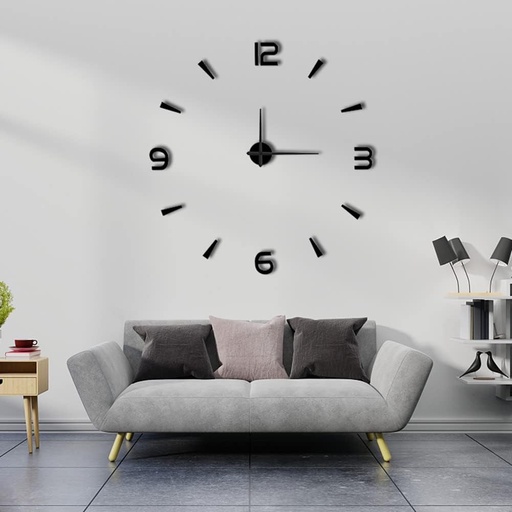 3D Wall Clock Large, DIY Large Frameless Wall Clock Stickers, Acrylic Wall Clock Modern Design, DIY Wall Decoration Clock