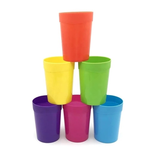 7 Pack Reusable Stackable Plastic Cups