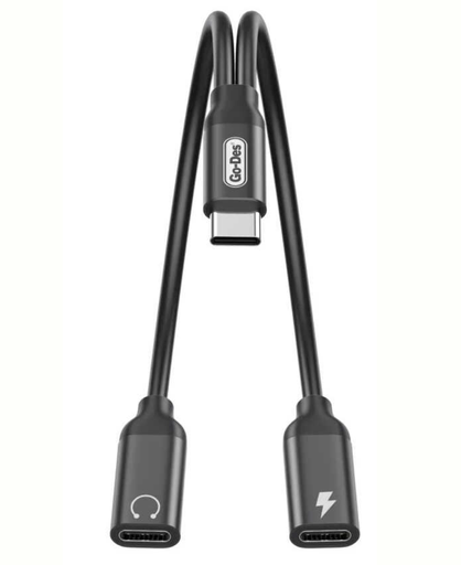 Go Des GD-UC318 USB-C Adapter Digital Audio Converter Black