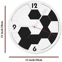 Soccer Design 3D Wall Clock Size: (15×15 Inch)