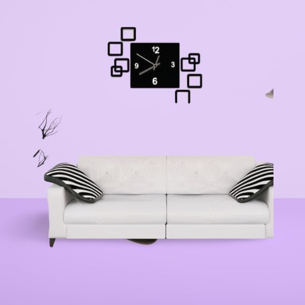 Square Boxes 3D Wall Clock S (12×12)