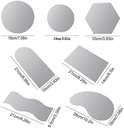 7Pc Acrylic Mirror Reflection Board Geometric Shape Photo Background Props Set 2mm