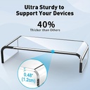 Acrylic Monitor Stand, Custom Size Monitor Riser/Computer Stand for Home Office Business w/Sturdy Platform, PC Desk Stand for Keyboard Storage & Multi-Media Laptop Printer TV Screen (8MM)
