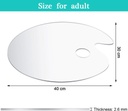 Acrylic Paint Palette 2pcs 12 x 15.7 Inches, Clear Oval-Shaped Non-Stick Acrylic Oil Paint Mixing Tray, Comfortable to Hold & Easy to Clean, for DIY Art Painting Plate