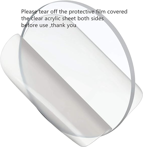 Small Round acrylic Clear Circles ( 1 inch ) - 20 Pieces