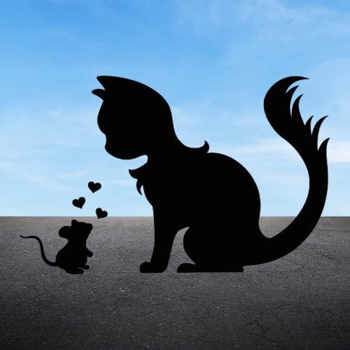 Cute Wall Decor: Mouse and Cat An Adorable Playful Duo