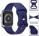 Soft Silicone Sport Replacement Strap for iWatch Series 8 7 6 5 4 3 2 1 blue