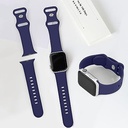 Soft Silicone Sport Replacement Strap for iWatch Series 8 7 6 5 4 3 2 1 blue