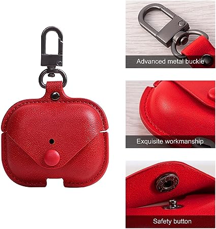 AIRPODS PRO LEATHER CASE RED
