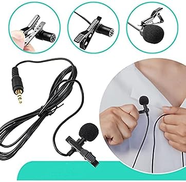 Lavalier Microphone, Lapel Clip-on Mic with 3.5mm