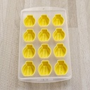 Safe Silicone 12 Lattices Banana Shaped Ice Molds Ice Cube Trays