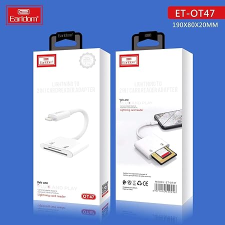 earldom Lightning to 2in1 card reader adapter