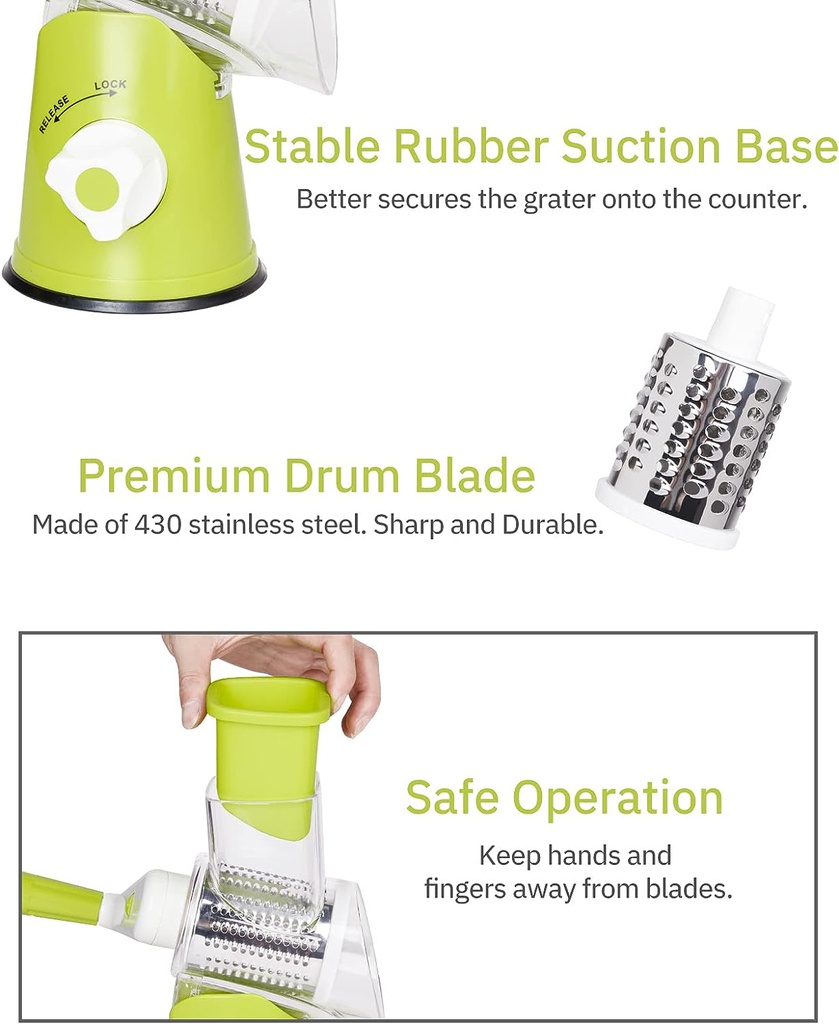 vegetable slicer drum grater