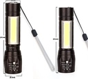 Tactical Flashlight Zoomable 3 Modes USB Charging Torch