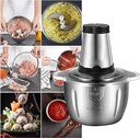 Stainless Steel Electric Meat Grinder 2L Food Processor for Meat Vegetables Fruits Nuts