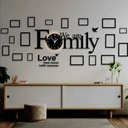 WE ARE FAMILY CLOCK WITH FRAMES