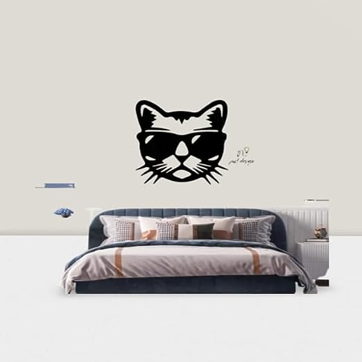 CAT WITH SUNGLASSES ACRYLIC WALL DECOR(LARGE)