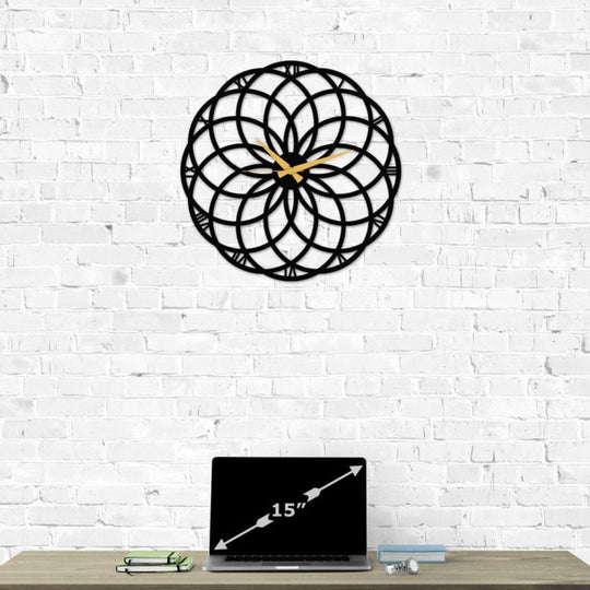 Circular Flower 3D Wall Clock( Large)