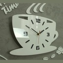 Coffee Time Acrylic Wall Clock 20x20 Inch