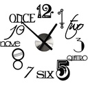 Italic Numbers DIY Acrylic Wall Clock S (24×24)