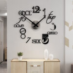 Italic Numbers DIY Acrylic Wall Clock L (48×48)