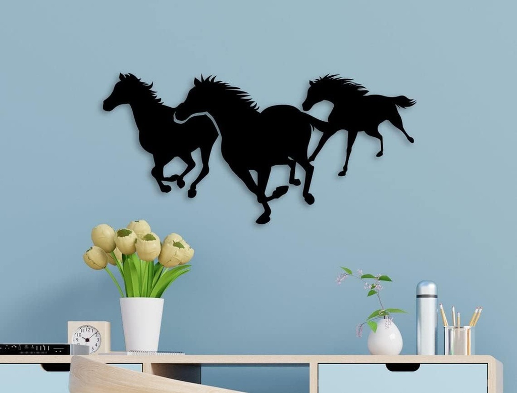 Running Horses Wall Art L (24×24)
