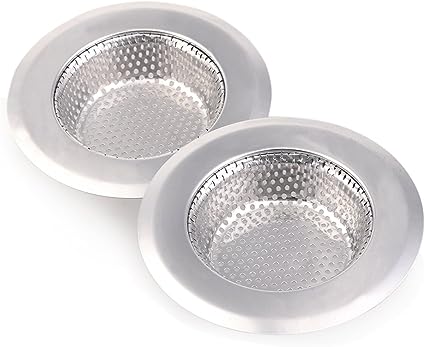 2pcs Stainless Steel Kitchen Sink Strainer