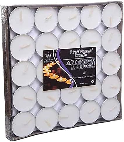 50 PCS TEA LIGHT CANDLES white