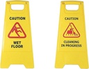 Caution Standing Board (Combo of 2 Pcs Sign Board Wet Floor and Cleaning