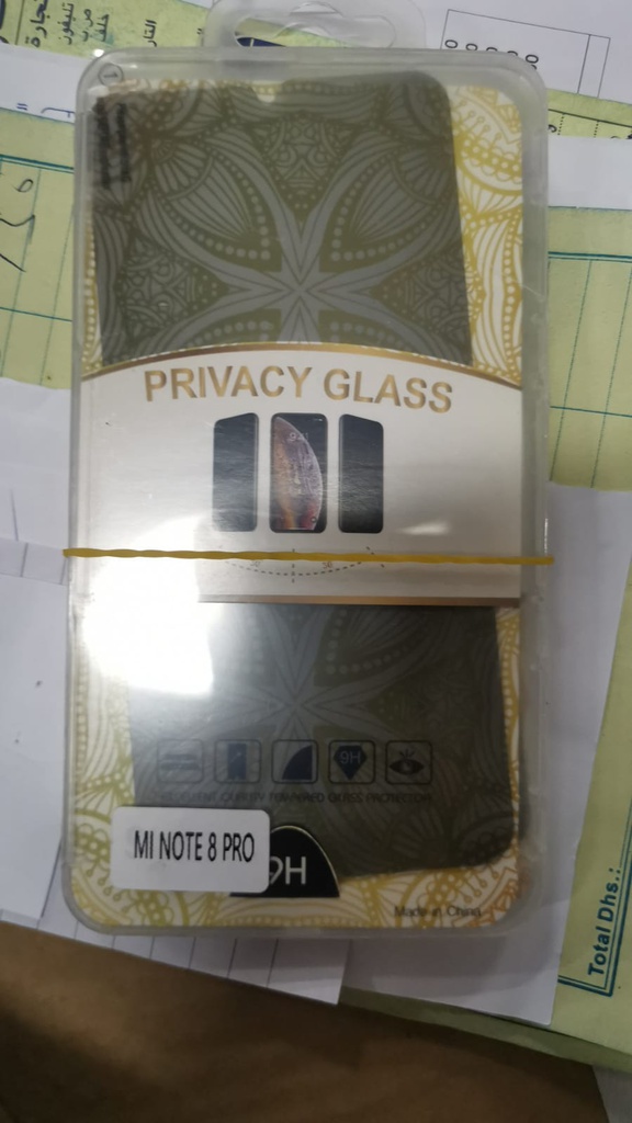 MI NOTE 8 PRO GLASS PROTECTOR PRIVACY