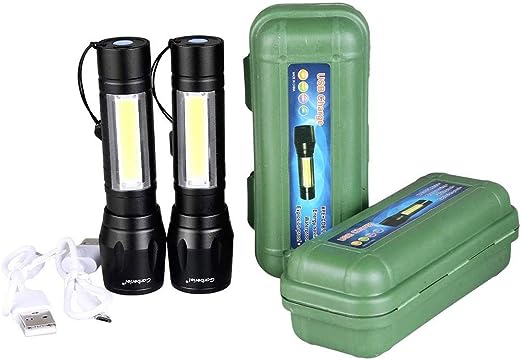Mini LED T6 + COB Flashlight 3 Modes - Rechargeable Portable Pock flashlight(per pc)