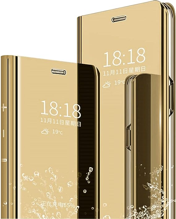 SAMSUNG S9+ FLIP COVER GOLDEN