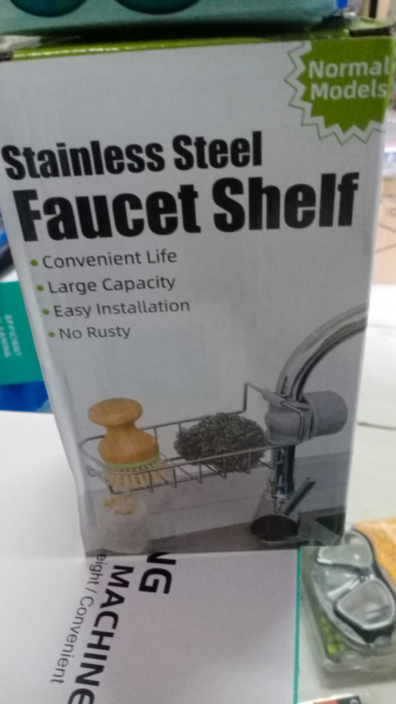 STAINLESS STEEL FAUCET SHELF