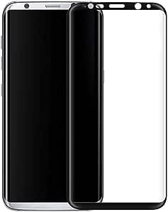 Samsung Galaxy S8 HD Curved 3D Full Screen Tempered Glass Protector - BLACK