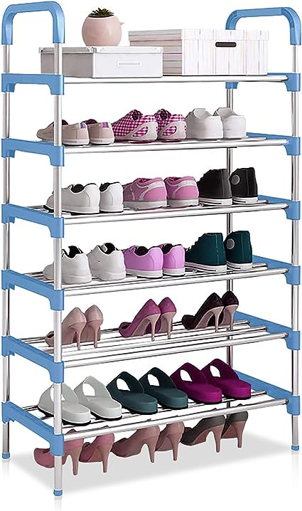 Shoe Storage Rack 6-tier Free Standing Shoe Rack Outdoor( Multi Color)