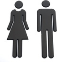 Acrylic Men & Women Toilet Washroom Door Sign