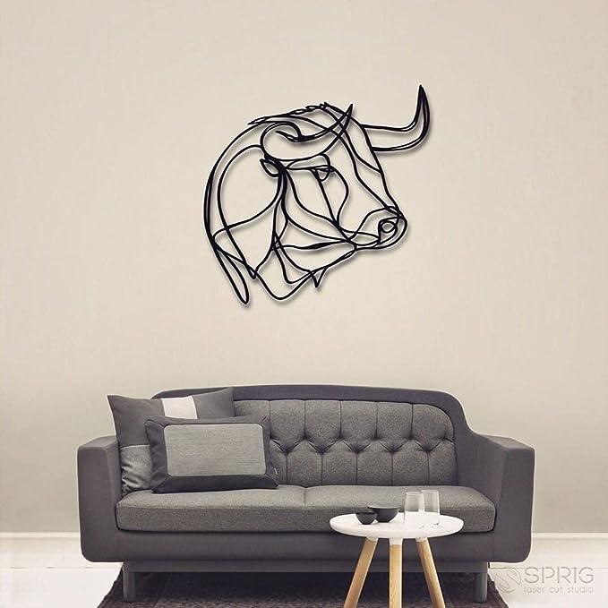 Buffalo Bull Acrylic Wall Decor Large