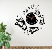 Butterflies Stars Clock