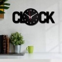 CLOCK Text Shape Acrylic 3D Wall Clock(Medium)