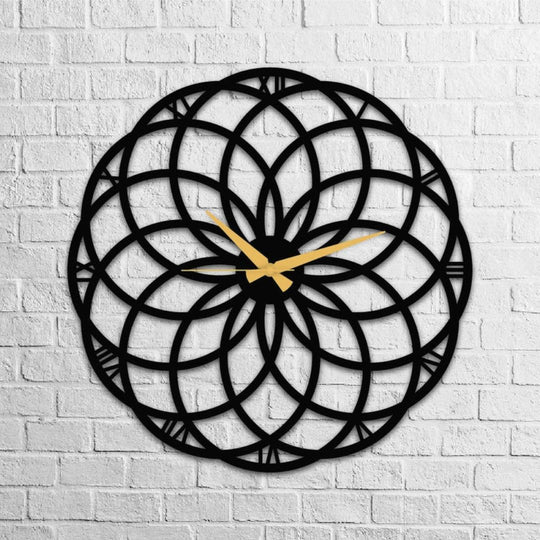 Circular Flower 3D Wall Clock (Small)